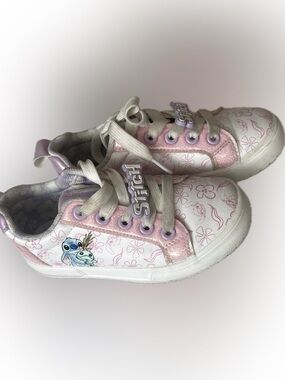 Girls Stitch Sneakers Size 11 – Pink Glitter Disney Shoes